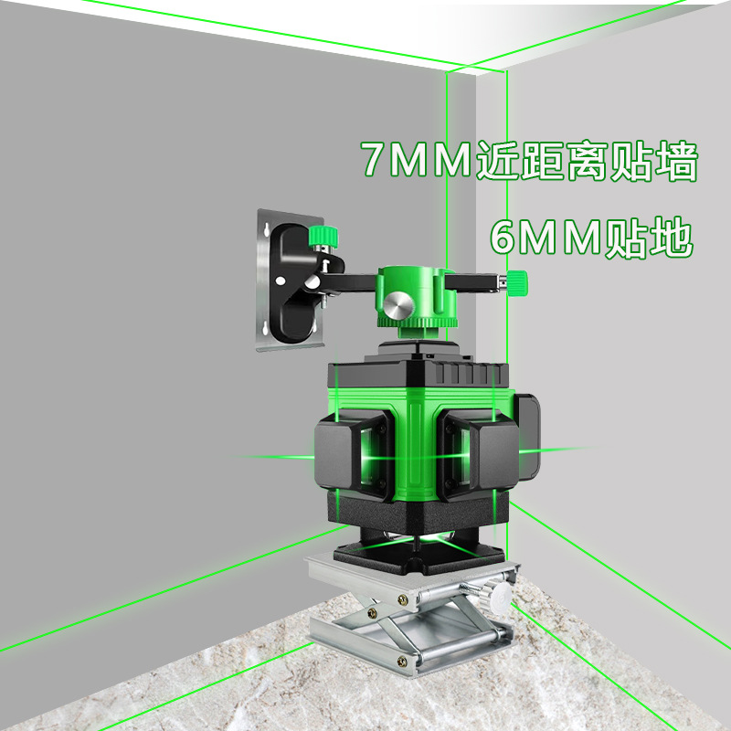 12线高精度强光细线116线绿光贴墙打线贴地室激光红外线水平仪