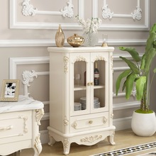 欧式小酒柜现代简约实木酒柜玄关收纳厨房柜储物柜电视边柜酒水柜