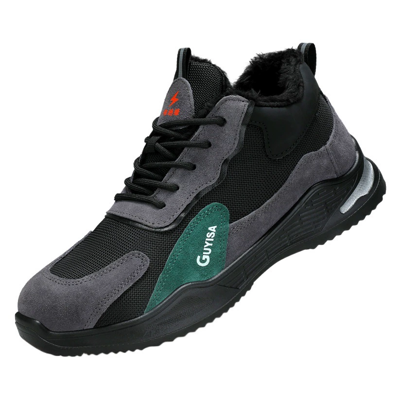 Зимняя хлопчатобумажная утепленная электрическая обувь 10кВ, обувь для защиты труда, устойчивая к ударам и проколам, легкая износостойкая защитная Рабочая обувь
