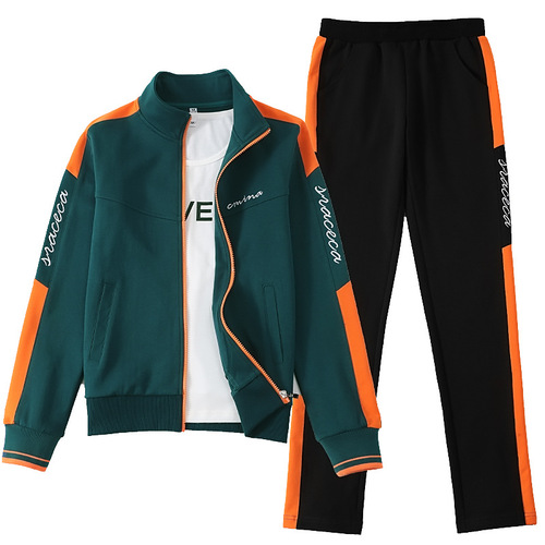 Spring and Autumn Leisure Sports Set for Women 2024 Autumn New Loose Men's Sports Top Couple Sweatshirt Set Trendy