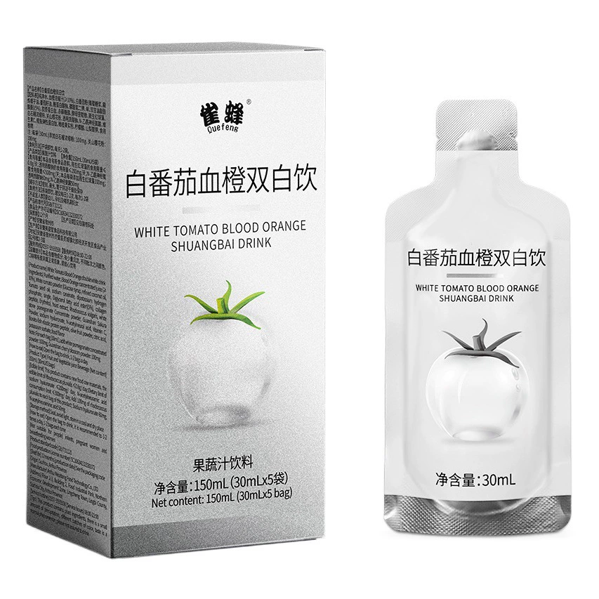 Коллагеновый напит Quefe Crystal White Tomato Blood Orange Double White Drink с пептидами коллагена для улучшения эластичности кожи