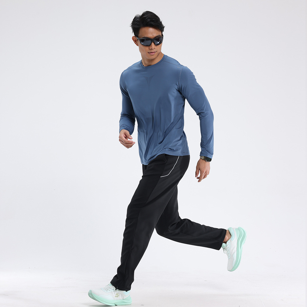 Lulu otoño deportes de secado rápido mangas largas para hombres fitness running camiseta de entrenamiento de baloncesto al aire libre cuello redondo blusa elástica