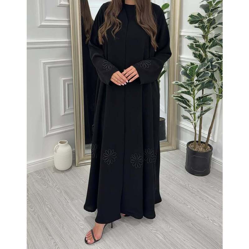 Modest Kaftan European and American Plus-Size Cross-Border Women's Clothing 2026 New Embroidered Robe Shein Elegant Cardigan Dress Modest Kaftan European and American Plus-Size Cross-Border Women's Clothing 2026 New Embroidered Robe Shein Elegant Cardigan Dress
