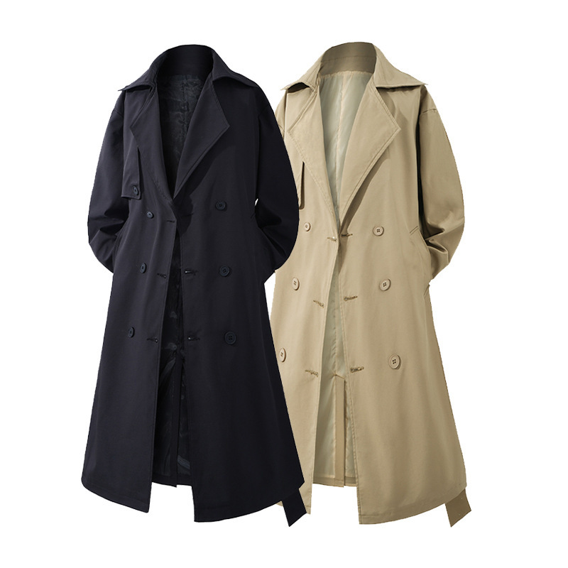 Enbu Men's Clothing Cross-Border Autumn New Loose-Fit Youth Trendy Fashion Long Double-Breasted Trench Coat Wholesale Enbu Men's Clothing Cross-Border Autumn New Loose-Fit Youth Trendy Fashion Long Double-Breasted Trench Coat Wholesale