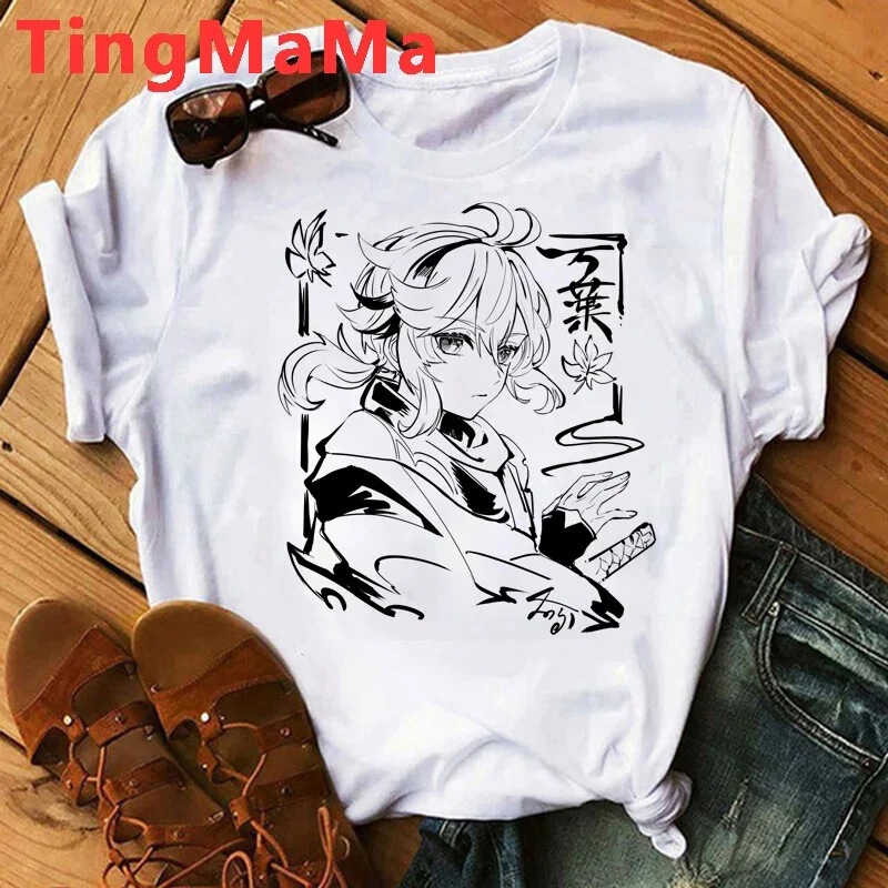 Cross-Border Hu Tao Kaedehara and Huadong T-Shirts for Men and Women, White T-Shirts, Vintage Graphic T-Shirts, Women's T-Shirts Original Cross-Border Hu Tao Kaedehara and Huadong T-Shirts for Men and Women, White T-Shirts, Vintage Graphic T-Shirts, Women's T-Shirts Original
