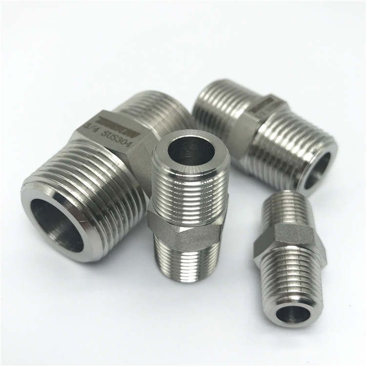 TENHEFLOW直通外丝接头1/2  304不锈钢六角外丝锻压件