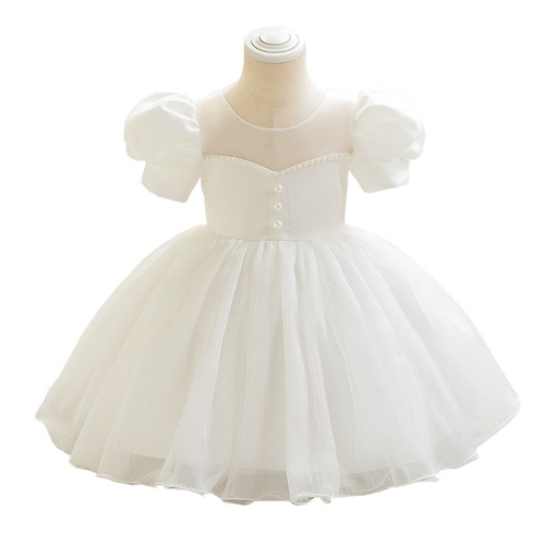 New style flower girl dress for baby girls' wedding, princess-style children's dress for stage performance, children's birthday party dress, cross-border.