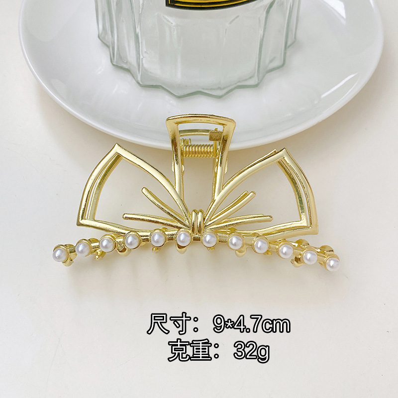 Internet celebridad clip de metal grande clip de tiburón japonés y coreano elegante temperamento espalda Cabeza pelo agarre de alto grado horquilla tocado