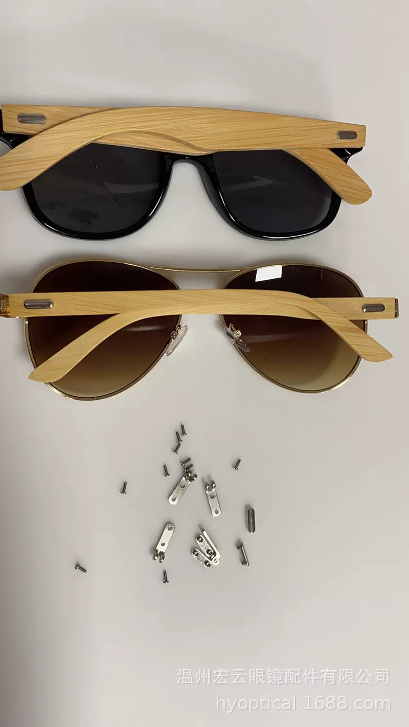 眼镜配件 竹制品脚丝 前面可以配PC前框和金属前框 眼镜配件