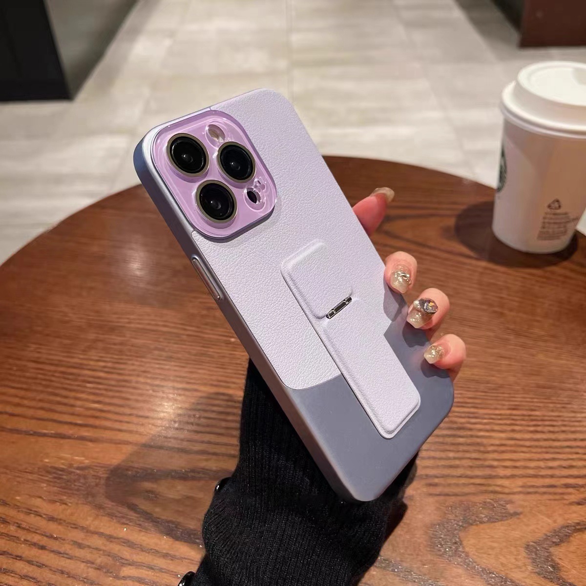 Película de lente de soporte de costura de patrón de taro púrpura-litchi js3