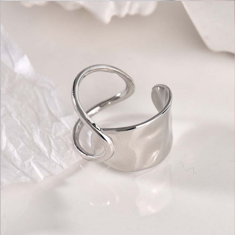 Модное геометричное креативное ретро кольцо, простой и элегантный дизайн, европейский стиль