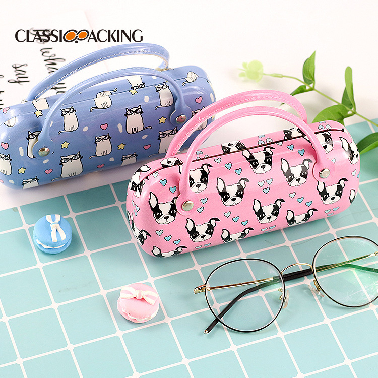 2026 New Cute Cartoon Portable Children's Glasses Case for Girls, Pressure-Resistant Foldable Myopia Pu Glasses Case
