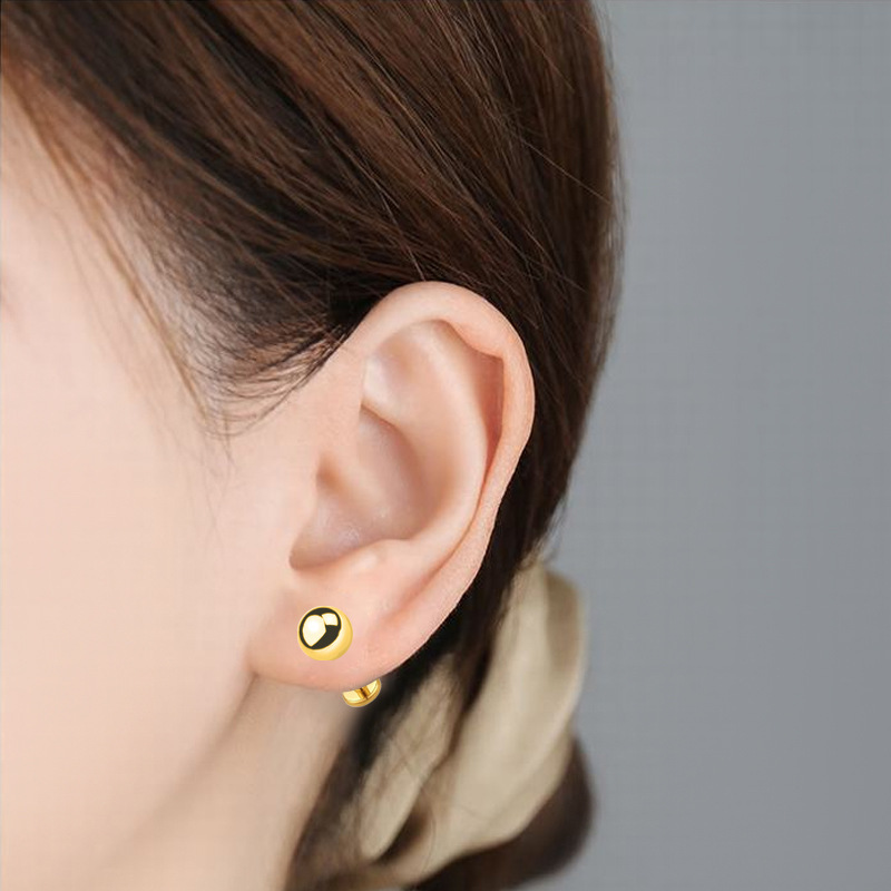 Labret stud lip piercing jewelry styling detail