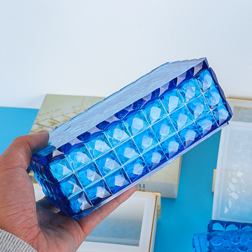 Fat Yaya DIY Epoxy Mold: Rectangular, Square, High-Gloss Diamond Nesting Storage Box Silicone Mold