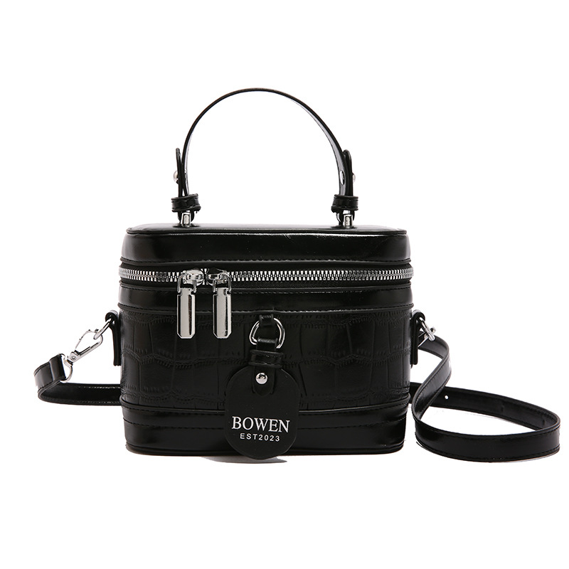 Bolso de textura transfronteriza 2025 primavera nuevo bolso femenino personalizado bolso de hombro con patrón de piedra bolso de mensajero de color de contraste de moda