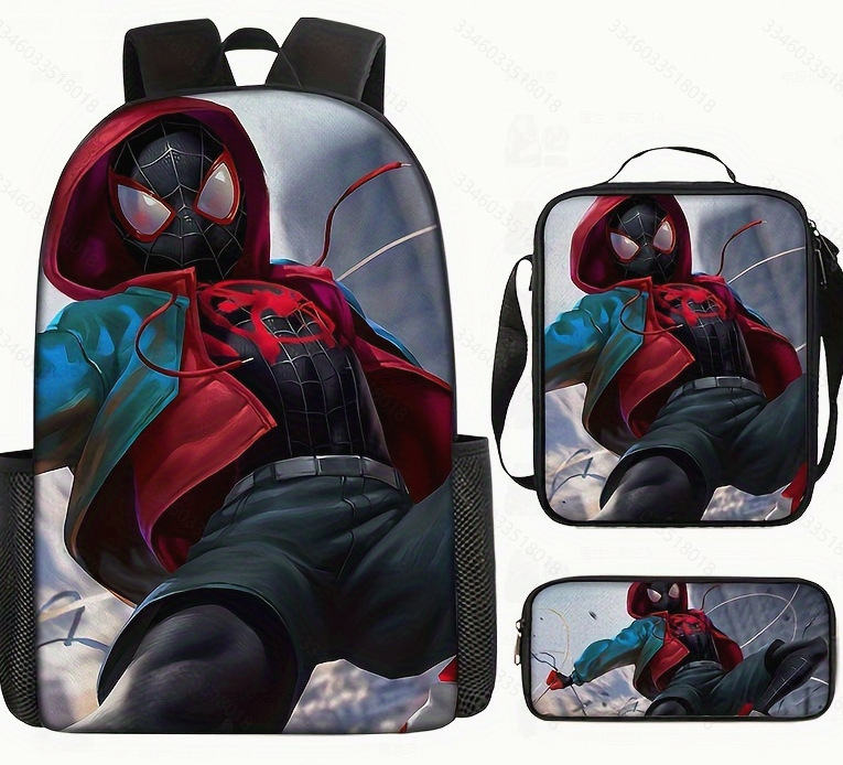 Cross-border nuevo Marvel Spider-Man mochila de estudiantes de primaria y secundaria mochila de dibujos animados de gran capacidad mochila de almuerzo