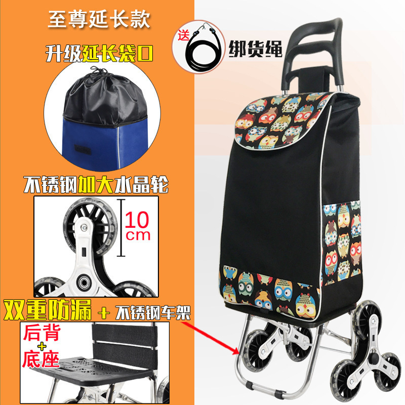 casa plegable ligero remolque de varilla de mano viejo carrito de compras subir escaleras portátil de compra de verduras pequeño carrito de remolque