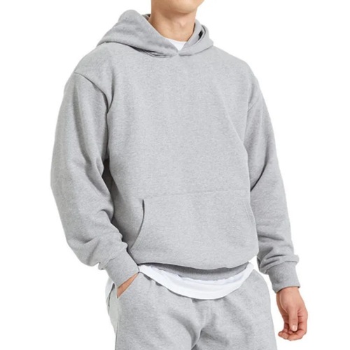 High-quality men's sweatshirt for autumn and winter casual loose sport top fitness drop shoulder hooded sweatshirt batch
