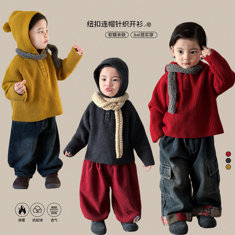 Inke Children's Clothing Boys' Sweater 2025 New Winter Thickened Stylish Knitwear Children's Knitwear Baby Clothes Inke Children's Clothing Boys' Sweater 2025 New Winter Thickened Stylish Knitwear Children's Knitwear Baby Clothes