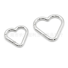 锌合金爱心型登山扣大号心形弹簧圈钥匙扣饰品配件挂扣开口弹簧扣