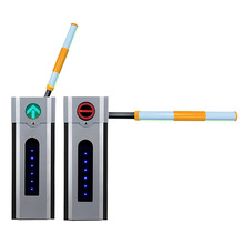 定制0.3秒高速道闸栏杆直杆广告栅栏车牌识别一体机停车场出入口