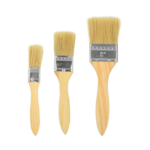 Wood handle paint brush, hard boar hair mixed with silk hair sweep baking barbecue brush, medium-grade celadon thick bristle hair brush