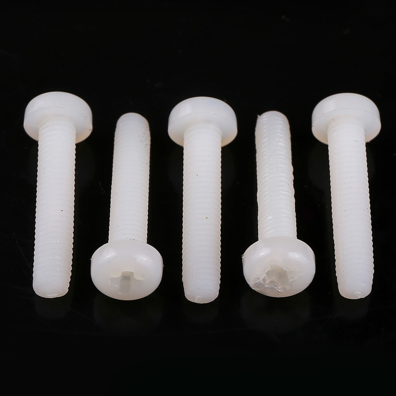 【M2】尼龙白色818十字圆头机丝螺钉绝缘性佳不生锈不腐蚀重量轻