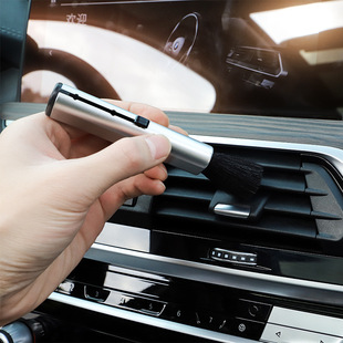 Car air conditioner air outlet cleaning brush instrument panel sewing soft hair dust removal brush cleaning telescopic brush