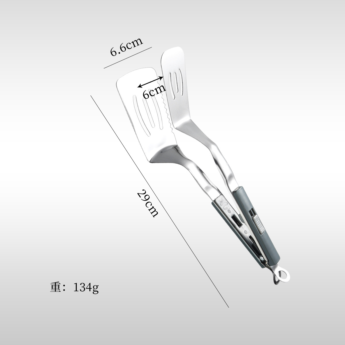 Clip de filete de hebilla deslizante 304 clip de pala de doble propósito clip de freír de filete creativo multifunción clip de pescado a la parrilla clip de comida de carne de barbacoa