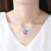 Fashionable acrylic crystal heart shaped, pendant, necklace, suitable for import, European style