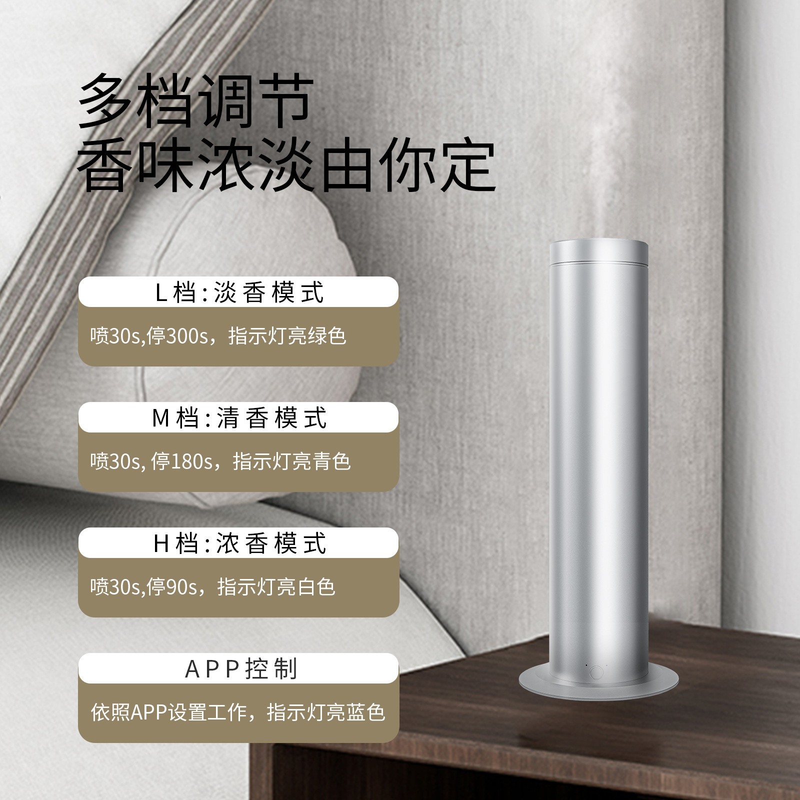 100ML transfronterizo perfumería automática doméstica columna comercial de hotel expansor de fragancia Bluetooth control remoto fragancia aceite esencial fragancia