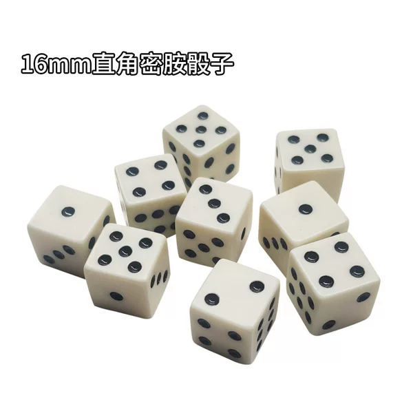 Factory Direct supply melamine dice 16mm right angle ivory point sieve grain mahjong bar KTV nightclub dice