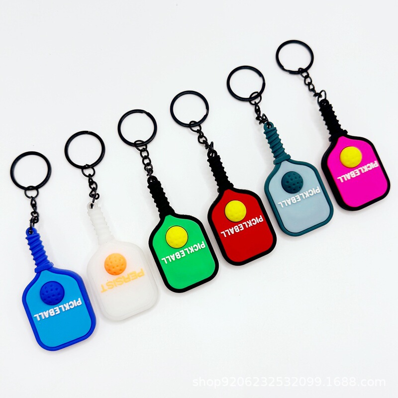 Trendy Racket Keychain, Creative Keychain, Sports Bag Pendant Accessory, Dumbbell Barbell Plate, Promotional Small Gift