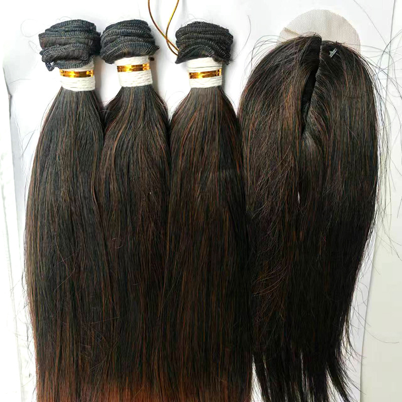 DARLING weavon rizado con peluca de mano de pelo Brazilian straight