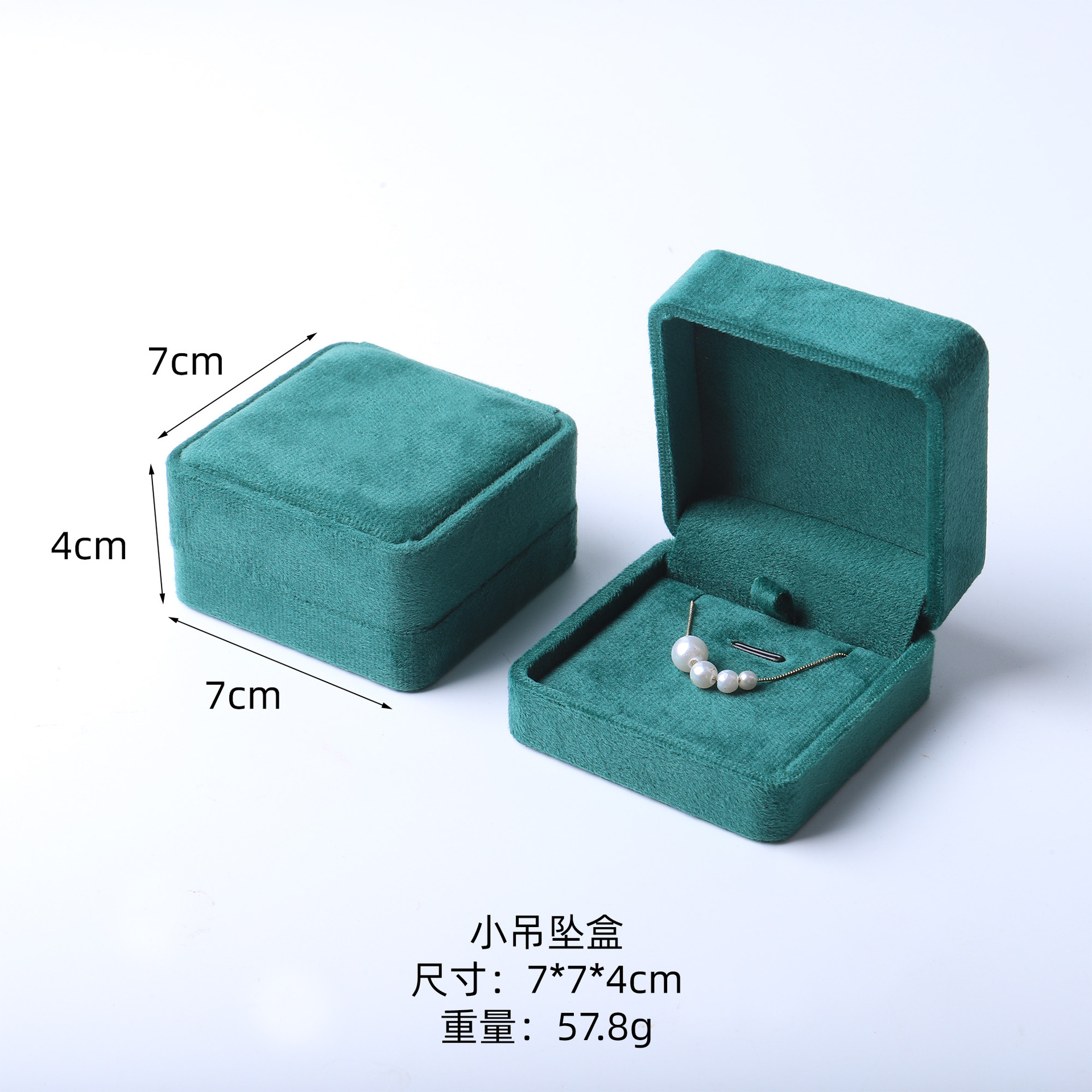 Caja de joyería de terciopelo de alta gama, caja de embalaje de terciopelo para anillos, pulseras, pendientes, cadenas largas, caja de regalo para joyería