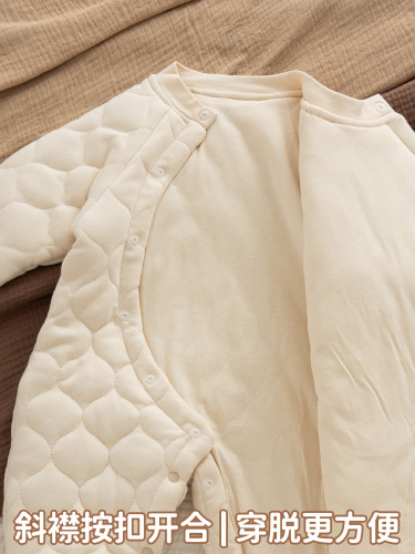 Korean Version New Autumn/Winter Instagram Style Baby Bodysuit Baby Warm Crawling Suit Hairy Top Pure Cotton Thick Cotton Coat Wholesale
