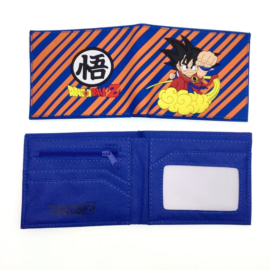 Anime nuevo Dragon Ball dragón Bola de silicona cartera tortuga Wu corto estudiante cartera masculina