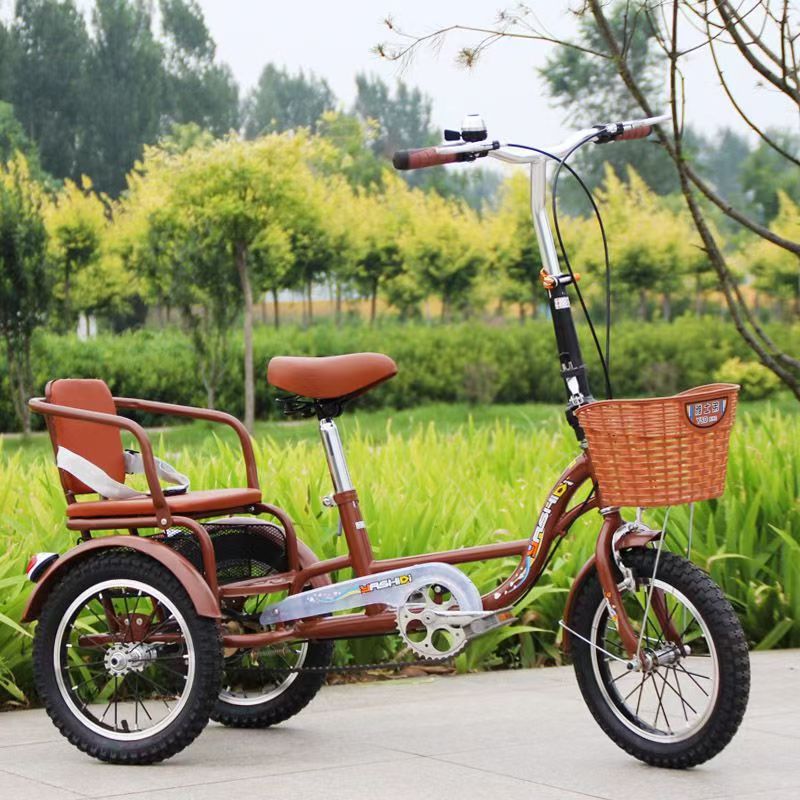 Nuevo triciclo humano transfronterizo europeo, bicicleta de mediana edad, bicicleta para adultos, ocio pequeño y ligero