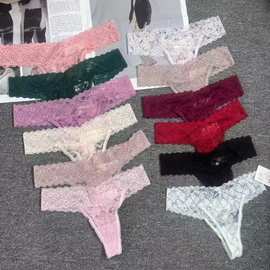 Jessica Simpson外贸女士蕾丝内裤丁字裤情趣内衣thong