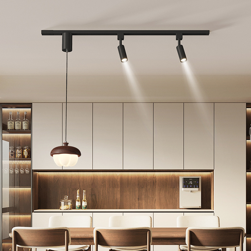 Estilo antiguo, rejilla de riel móvil de múltiples cabezales, lámpara colgante de restaurante, sala de calabaza creativa, lámpara de bar, nuevo 2025