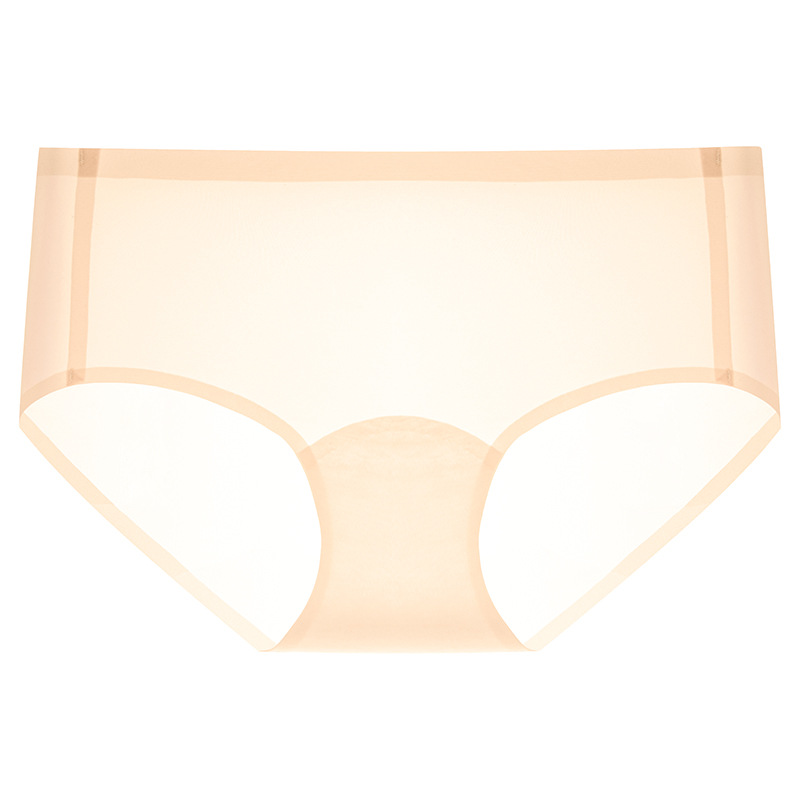Verano sin costuras, estilo delgado, sin caderas, hilo de hielo, yoga, fitness, entrepierna antibacteriana, cintura media, cadera, calzoncillos para mujer