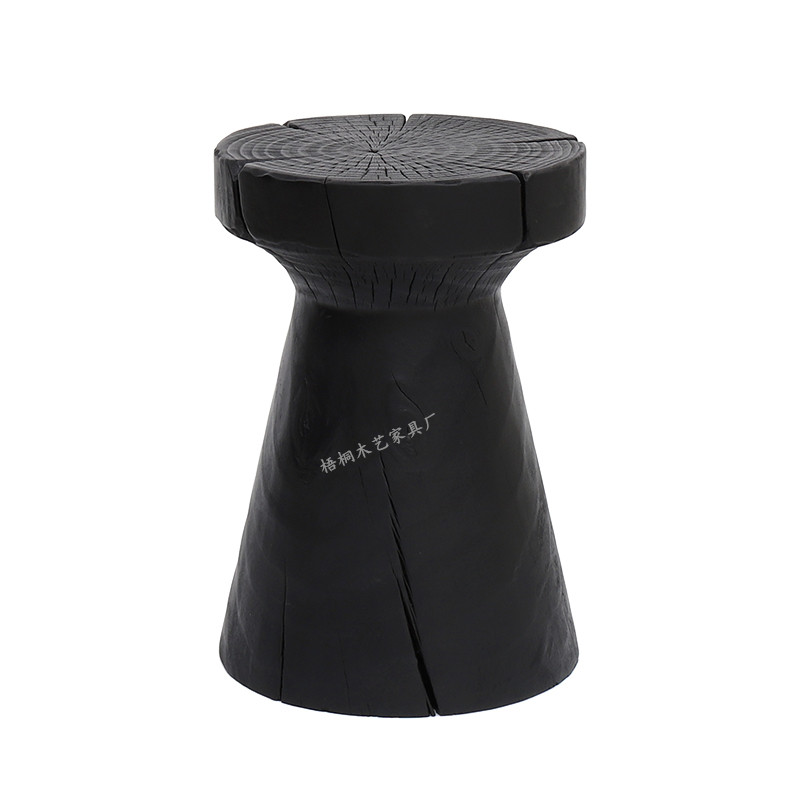 Taburetes de madera de tronco de alojamiento nórdico taburetes de madera maciza taburetes de asiento taburetes de madera maciza