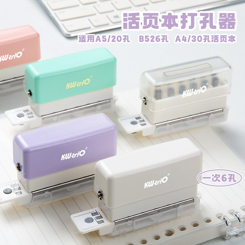 Universal hole puncher, ring, tear-off sheet