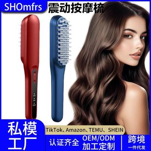 Electric Massage Comb, Head Massager, Scalp Massager, Red and Blue Light Therapy Hair Care Comb, Hair Health Comb, Hair Growth Device