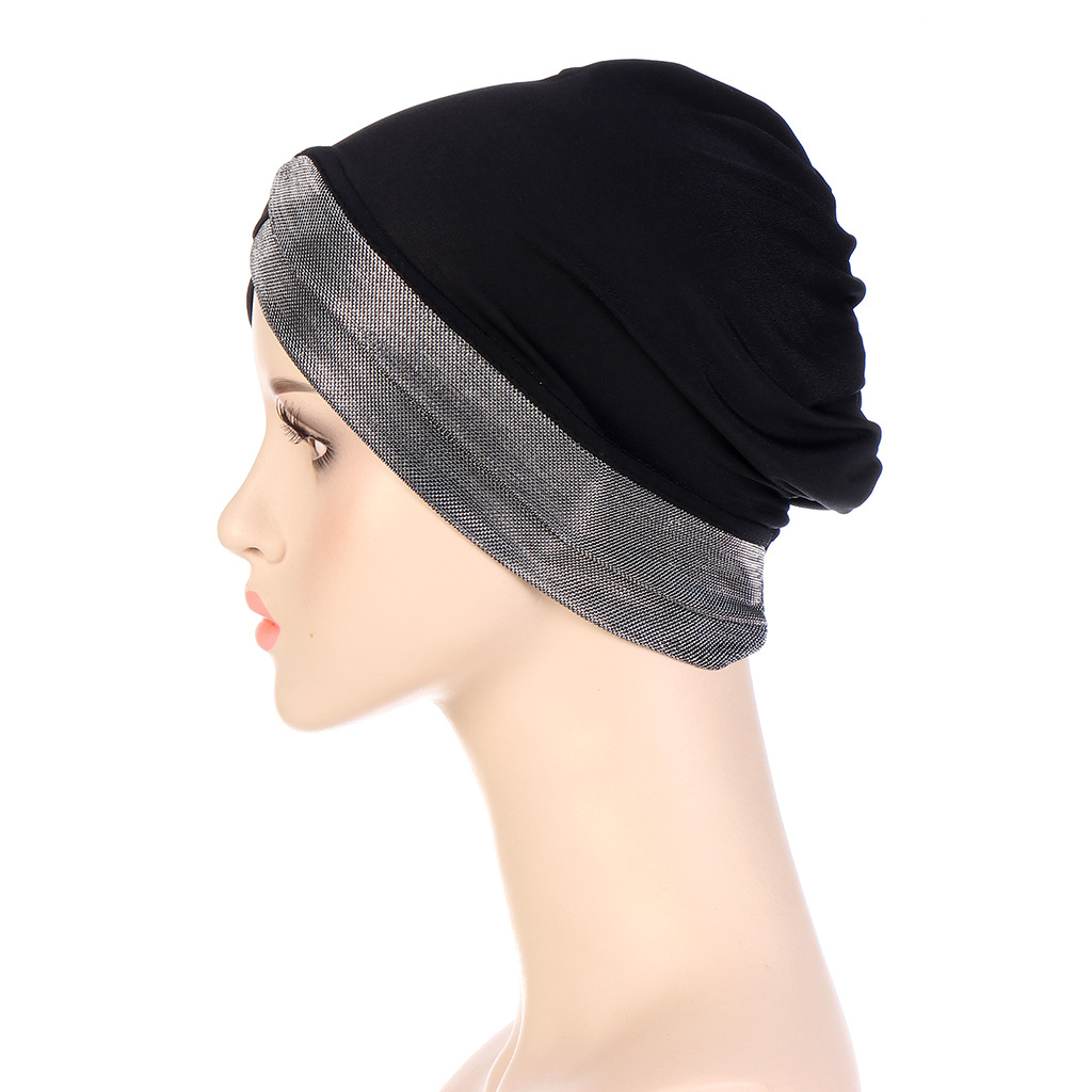 Daily Occasion Crystal Hemp Material Women's Retro Color Block Solid Color Beanie Hat