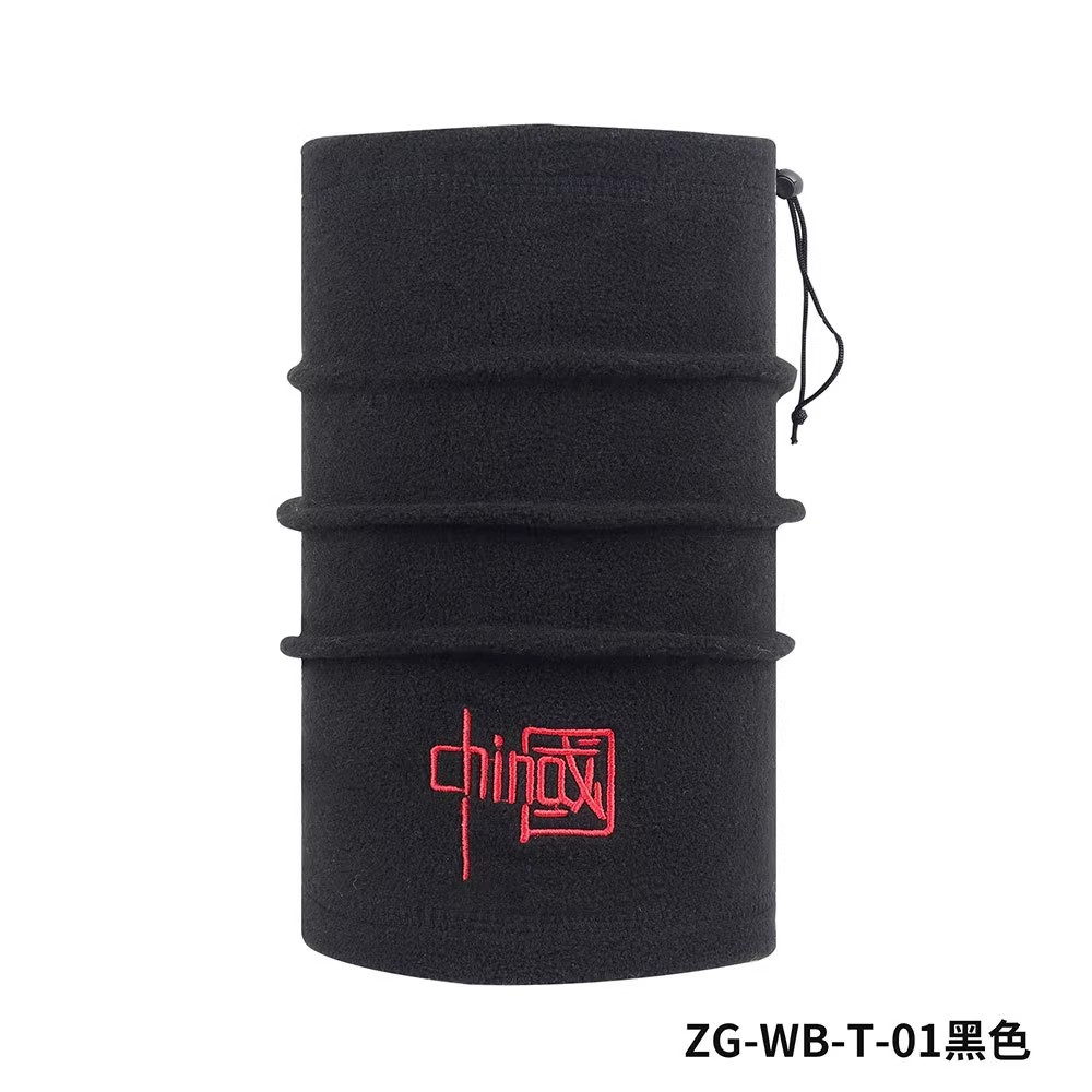 블랙 중국 자수 스카프