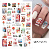 Nail stickers, fruit adhesive fake nails, suitable for import, new collection, European style, English letters, 3D