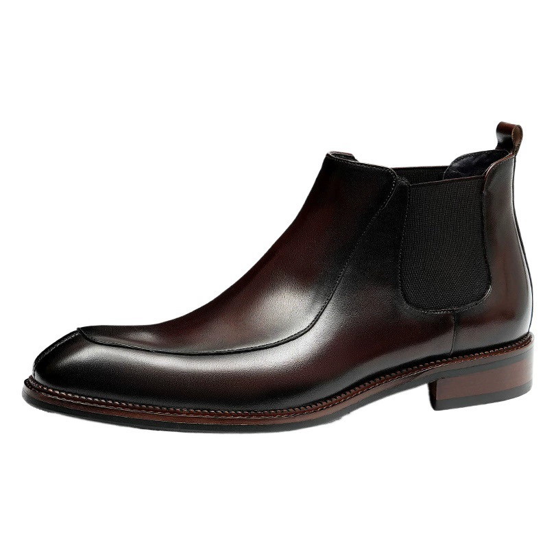 [VIP для] зимой черные сапоги Martin мужские кожаные бизнес-повседневные короткие сапоги британские высокие сапоги