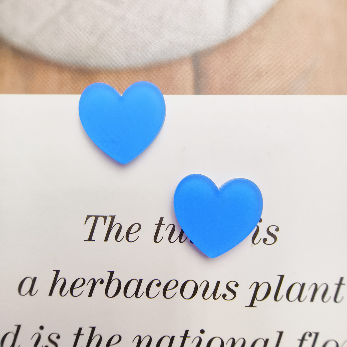 Color caramelo melocotón corazón jalea esmerilado acrílico amor ciruela DIY accesorios tocado accesorios horquilla accesorios joyería