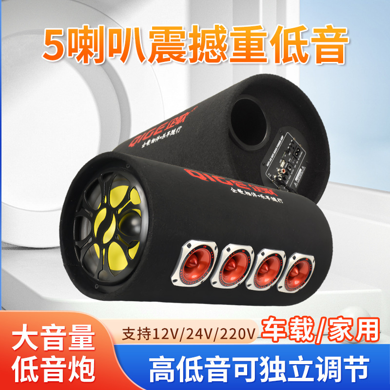 メーカー直販車載サブウーファー12v24v220v重低音ハイパワー専用スピーカー無線bluetoothオーディオ|undefined